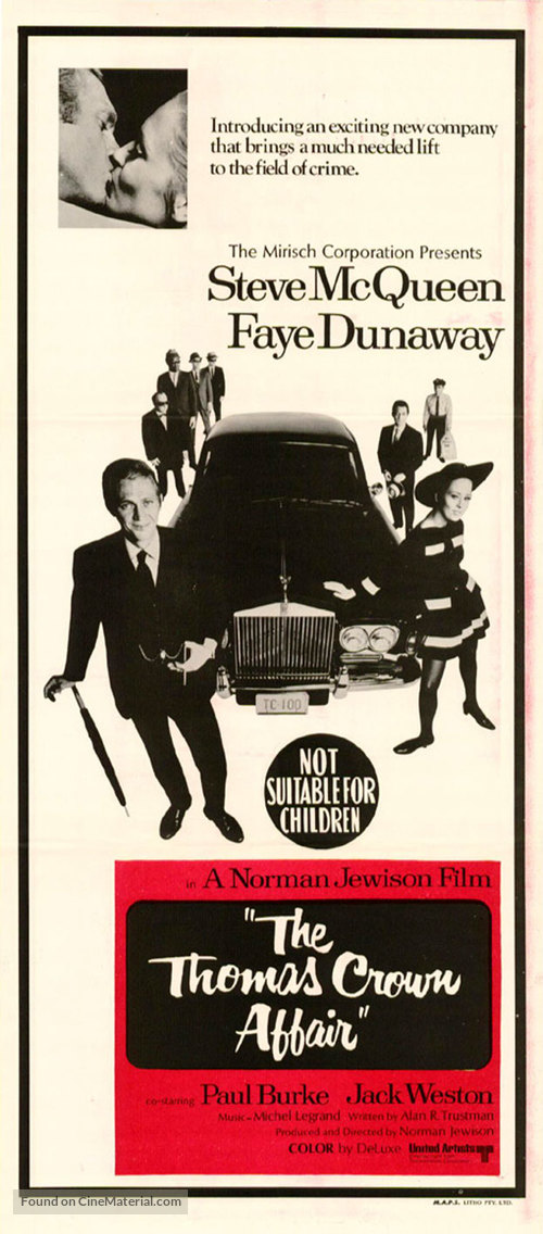 The Thomas Crown Affair - Australian Movie Poster