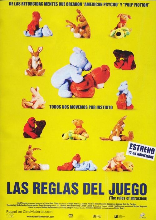 The Rules of Attraction - Spanish Movie Poster