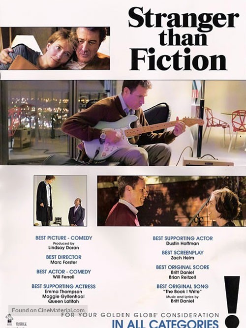 Stranger Than Fiction - For your consideration movie poster