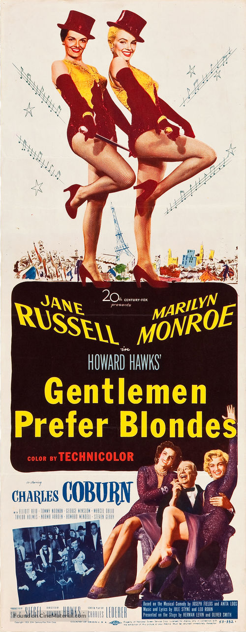 Gentlemen Prefer Blondes - Theatrical movie poster