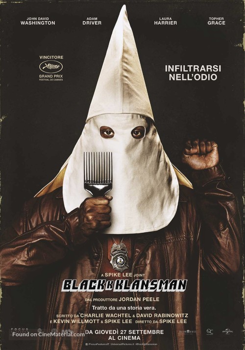 BlacKkKlansman - Italian Movie Poster