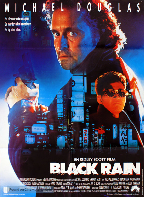 Black Rain - Danish Movie Poster