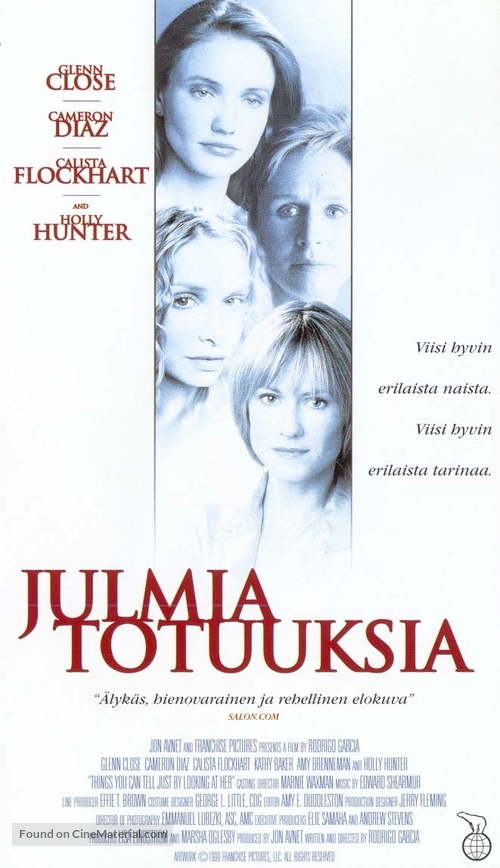 Things You Can Tell Just By Looking At Her - Finnish VHS movie cover