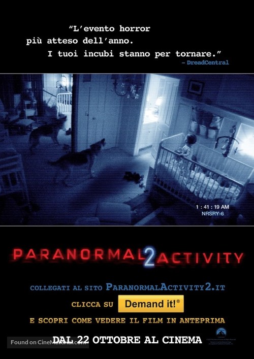 Paranormal Activity 2 - Italian Movie Poster