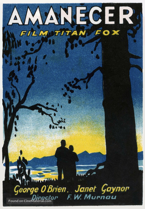 Sunrise: A Song of Two Humans - Spanish Movie Poster