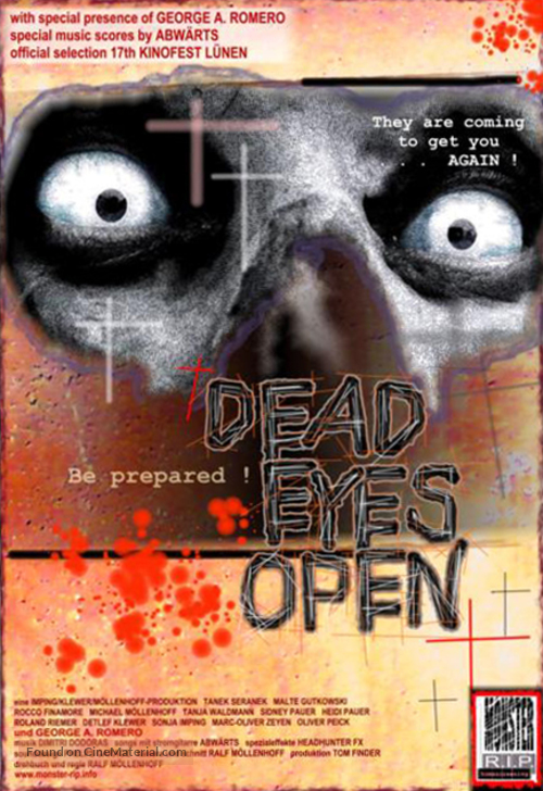 Dead Eyes Open - German Movie Poster