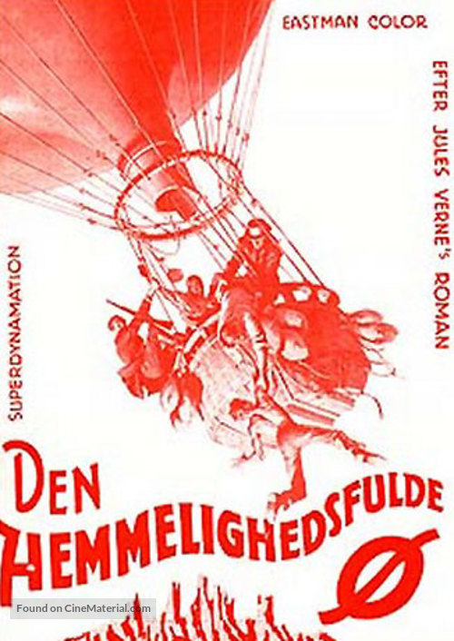 Mysterious Island - Danish Movie Poster