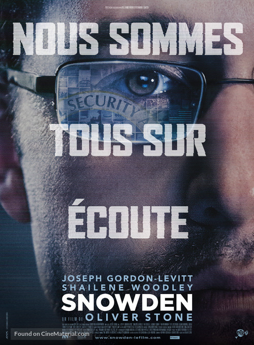 Snowden - French Movie Poster