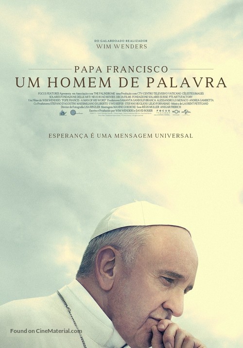 Pope Francis: A Man of His Word - Portuguese Movie Poster