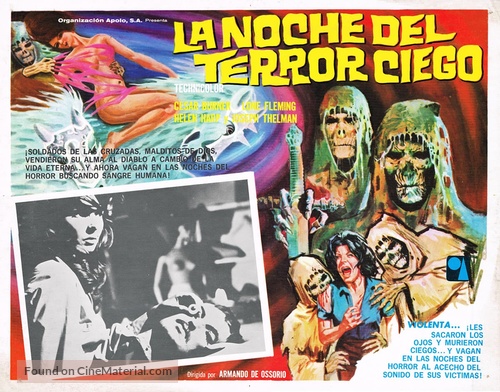 La noche del terror ciego - Spanish Movie Poster