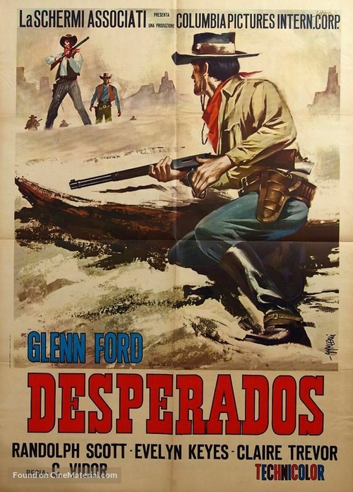 The Desperadoes - Italian Movie Poster