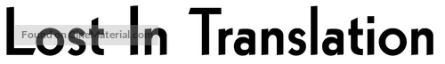 Lost in Translation - Logo
