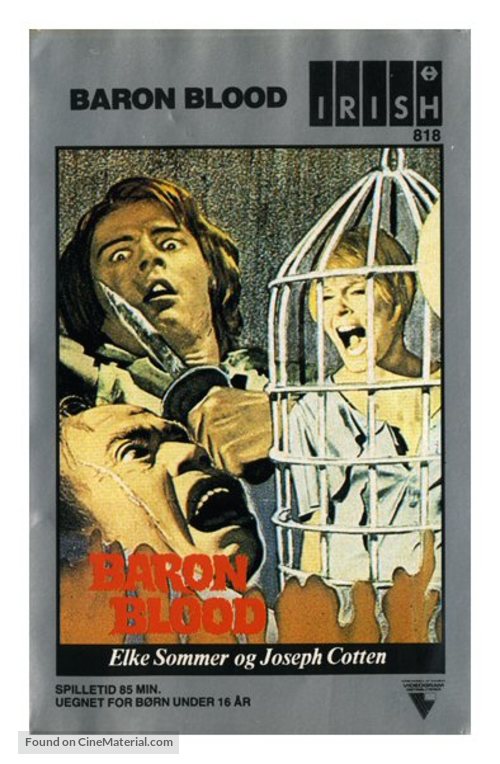 Gli orrori del castello di Norimberga - Danish VHS movie cover