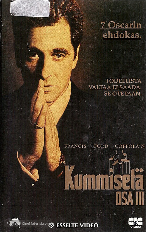 The Godfather: Part III - Finnish VHS movie cover