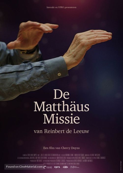 De Matth&auml;us missie van Reinbert de Leeuw - Dutch Movie Poster