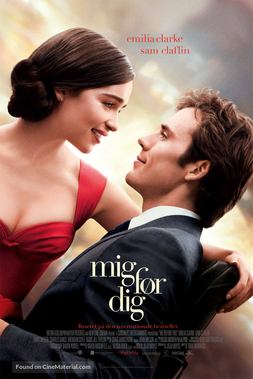 Me Before You - Danish Movie Poster