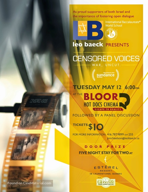 Censored Voices - Canadian Movie Poster