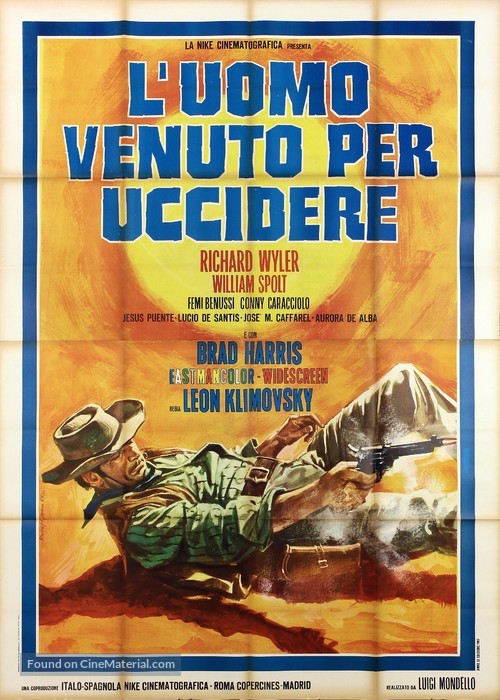 Hombre vino a matar, Un - Italian Movie Poster
