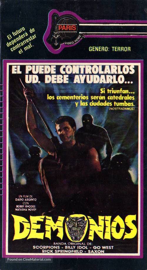 Demoni - Argentinian VHS movie cover