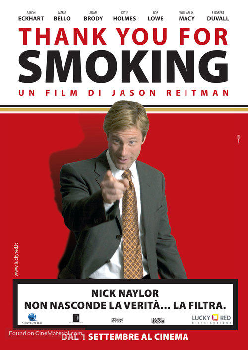 Thank You For Smoking - Italian poster