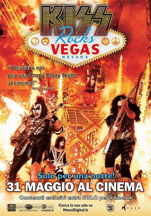 Kiss Rocks Vegas - Italian Movie Poster