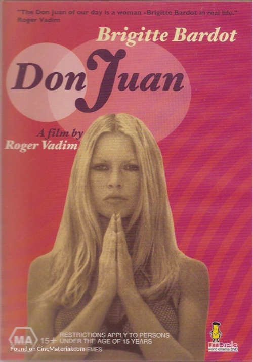 Don Juan ou Si Don Juan &eacute;tait une femme... - Australian DVD movie cover