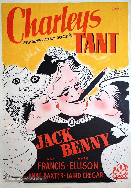 Charley&#039;s Aunt - Swedish Movie Poster