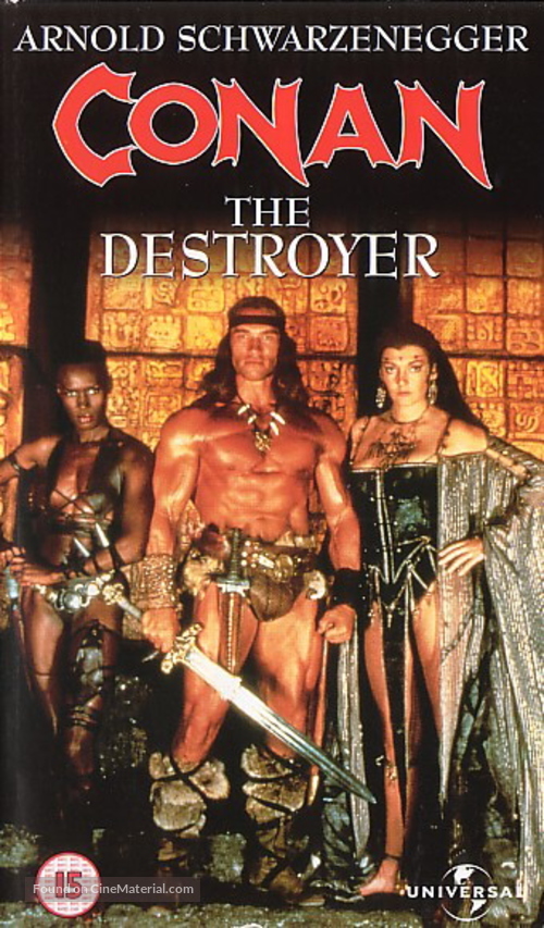Conan The Destroyer - British Movie Cover
