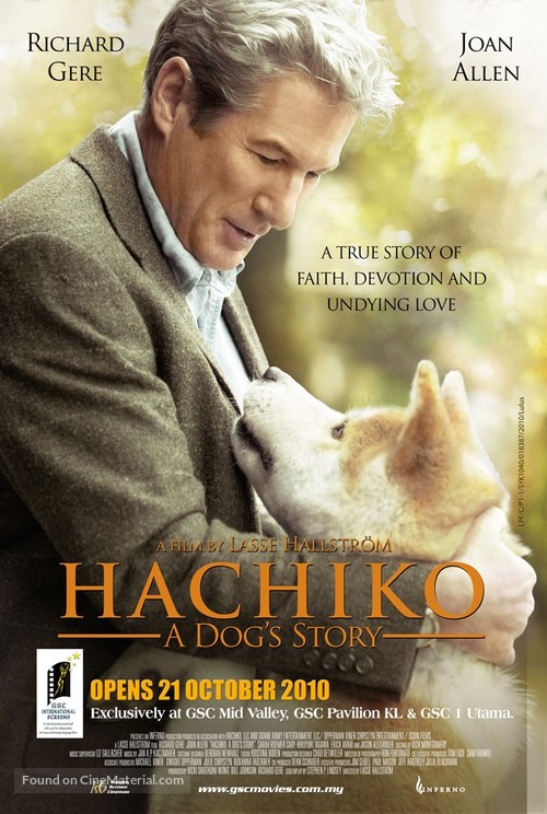 Hachi: A Dog&#039;s Tale - Malaysian Movie Poster