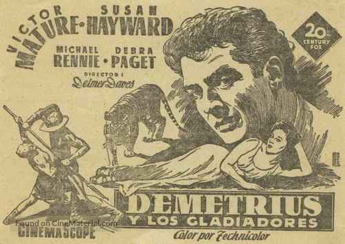 Demetrius and the Gladiators - Spanish poster