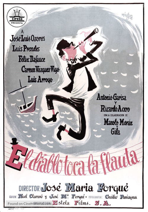 El diablo toca la flauta - Spanish Movie Poster