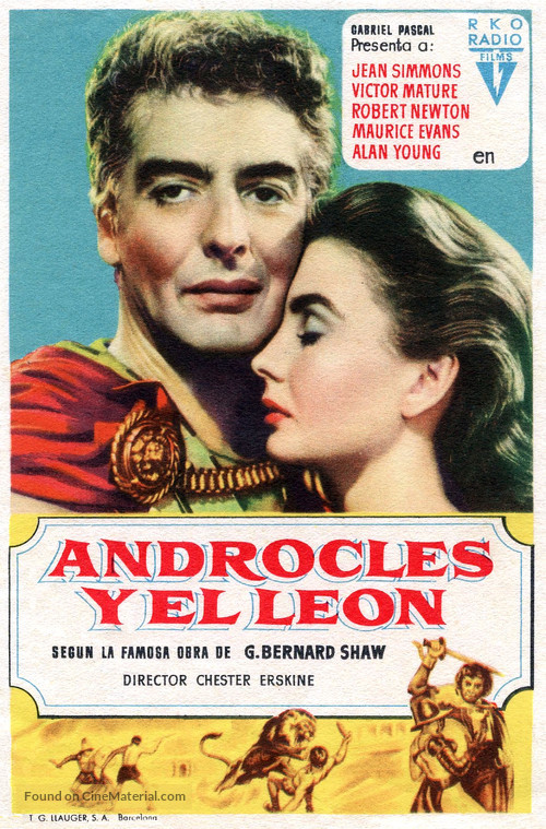 Androcles and the Lion - Spanish Movie Poster