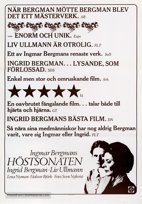 H&ouml;stsonaten - Swedish poster