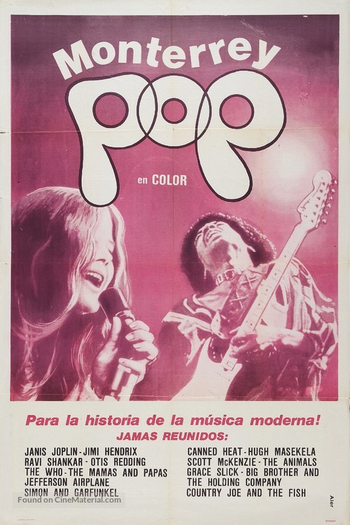 Monterey Pop - Argentinian Movie Poster