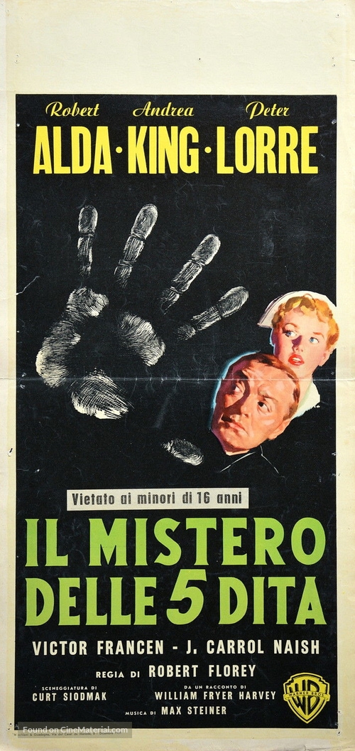 The Beast with Five Fingers - Italian Movie Poster