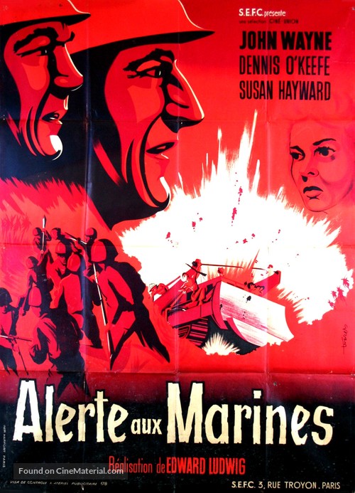 The Fighting Seabees - French Movie Poster