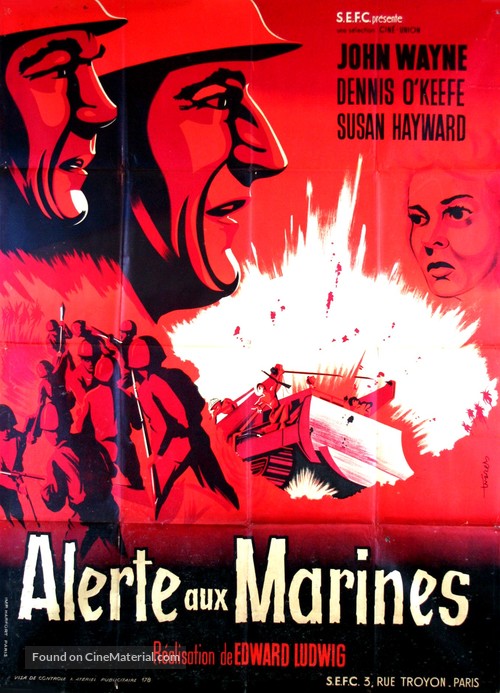 The Fighting Seabees - French Movie Poster
