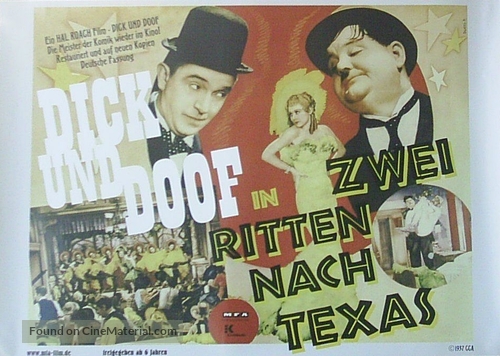 Way Out West - German Movie Poster