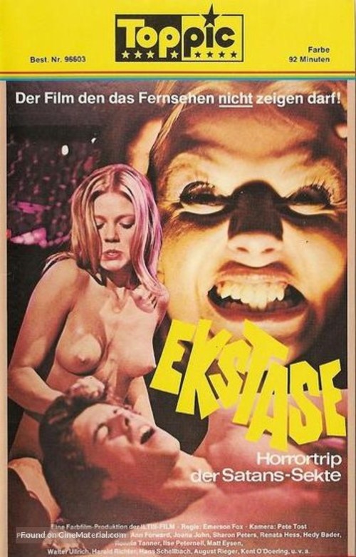 Ekstase - Der Proze&szlig; gegen die Satansm&auml;dchen - German VHS movie cover