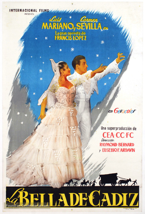 La belle de Cadix - Argentinian Movie Poster