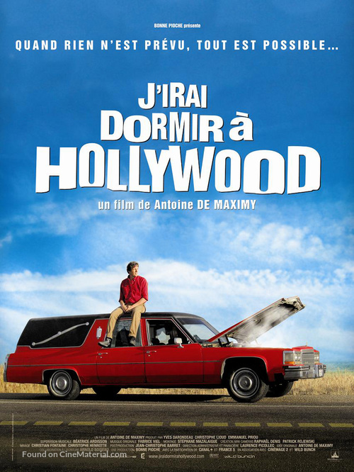 J&#039;irai dormir &agrave; Hollywood - French Movie Poster