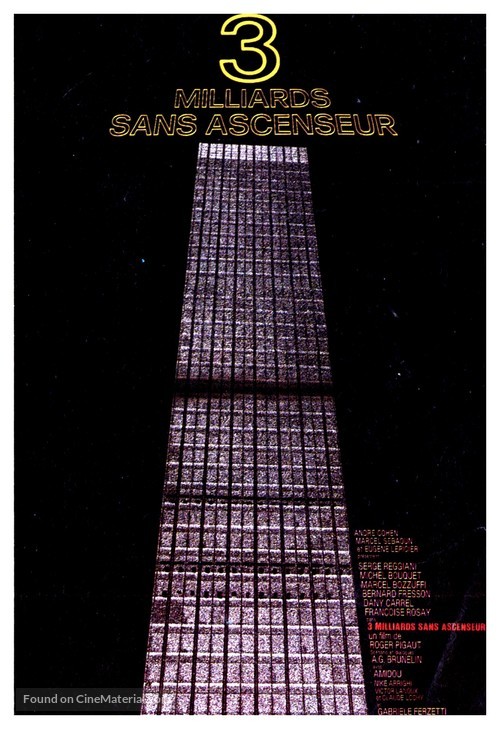 Trois milliards sans ascenseur - French Movie Poster