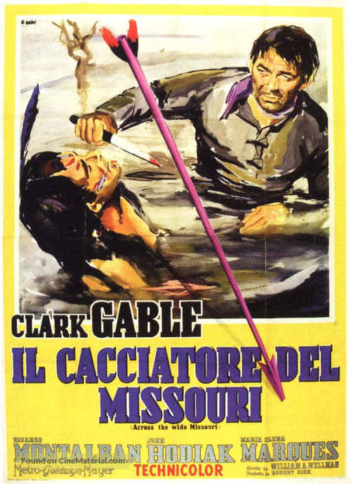 Across the Wide Missouri - Italian Movie Poster