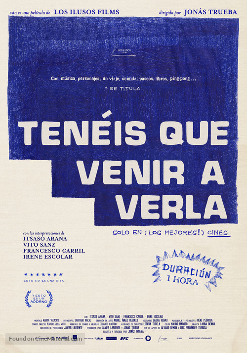 Ten&eacute;is que venir a verla - Spanish Movie Poster