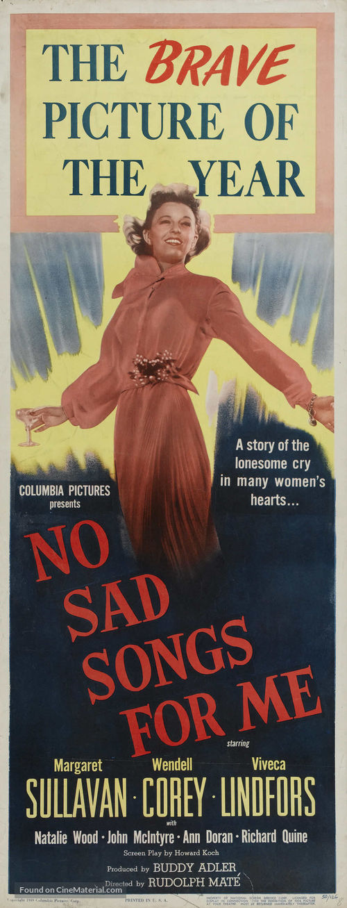 No Sad Songs for Me - Movie Poster