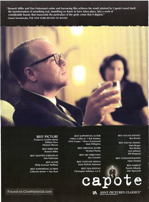 Capote - For your consideration movie poster