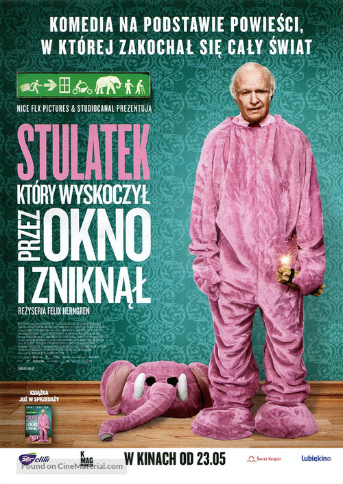 Hundra&aring;ringen som klev ut genom f&ouml;nstret och f&ouml;rsvann - Polish Movie Poster