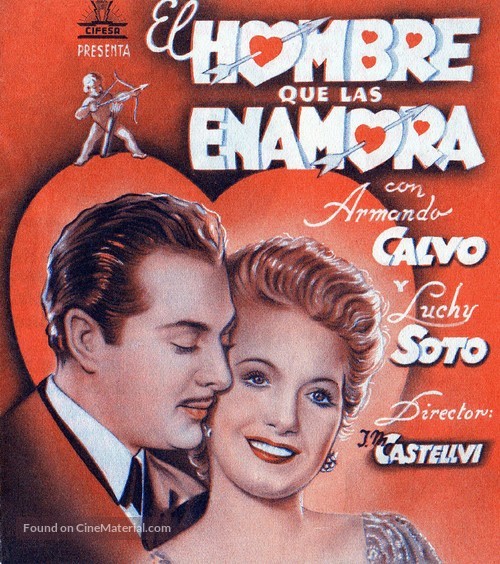 El hombre que las enamora - Spanish Movie Poster