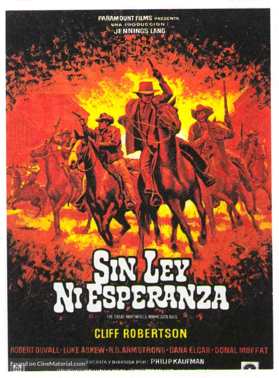 The Great Northfield Minnesota Raid 1972 Spanish Movie Poster The Great Northfield Minnesota Raid 1972 Spanish Movie Poster
