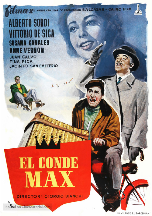 Il conte Max - Spanish Movie Poster